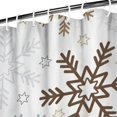 thumbnail image 3 of Light Christmas Snowflake Pattern Shower Curtain 84"x72" ,Bathroom Decorative Shower Curtains Set with 12 Hooks,Modern Waterproof Washable Shower Curtain, 3 of 6