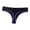 Dark Purple, variant on Women's Sporty Letter Panties, Soft Cotton Mid-Low Waist Briefs, Contrast Trim Underwear