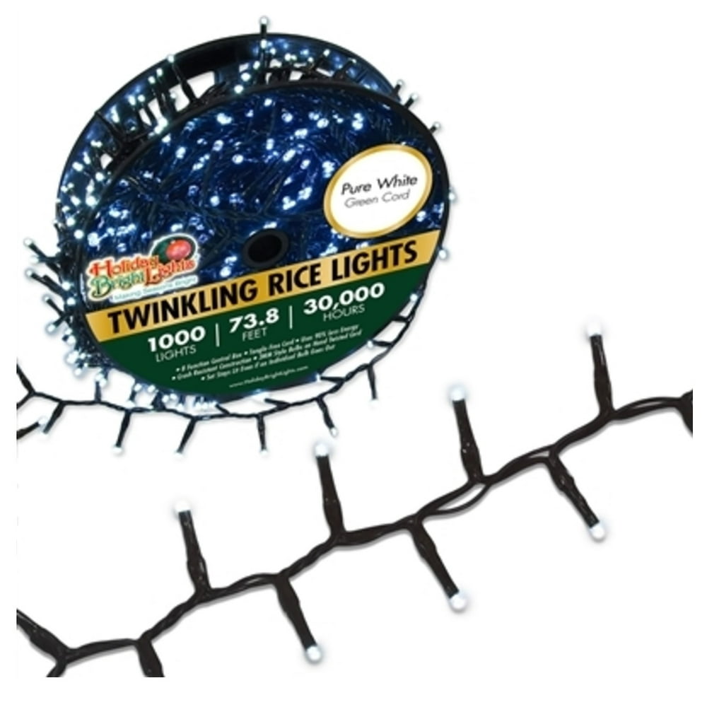 Holiday Bright Lights LED3MR1000GPW LED Cluster Rice Christmas Light