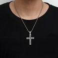 thumbnail image 5 of XIVORA Cross Necklace for Men – Polished Stainless Steel Cross Pendant Necklace 24″ Chain, Durable Silver-Tone Men's Necklace, Christian Jewelry Gift for Men, 5 of 6
