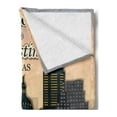 thumbnail image 2 of Austin Soft Flannel Fleece Blanket, Retro Grungy Classical Red American Car and City Landmarks Welcome to Texas Greeting, Cozy Plush for Indoor and Outdoor Use, 60" x 80", Multicolor, by Ambesonne, 2 of 5