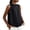 Black, variant on MOJOGO Tank Tops for Women Mock Neck Sleeveless Blouse Textured Cotton Linen Blend A Line Shirts Casual Office Summer Outfits