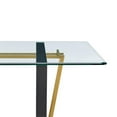 thumbnail image 4 of Kai  Dining Table Black Iron Base with Glass Tabletop, 4 of 10