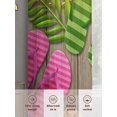 thumbnail image 5 of Summer Slippers Sheer Curtains 2 Panels Set Pink Green Blue Shoes Shells Palm Leaf Wooden Stripes Sheer Window Curtains Light Filtering Rod Pocket Voile Drapes for Bedroom Living Room 52"x63", 5 of 8
