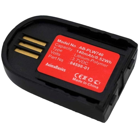 Savi Battery by AvimaBasics | Ultra Hi-Capacity Replacement Rechargeable 140mAh 3.7V Battery Compatible with Plantronics Savi W740 W745 CS540XD 84598-01 82742-01 Bluetooth Wireless Headsets