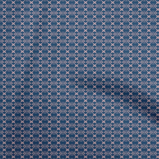 oneOone Viscose Jersey Dark Blue Fabric Geometric Craft Projects Decor Fabric Printed By The Yard 60 Inch Wide