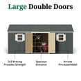 thumbnail image 5 of Little Cottage Co. 12x20 Value Workshop Shed with Operable Windows and Floor, Outdoor Wood Storage Do-It-Yourself Precut Kit, 5 of 14