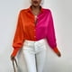 thumbnail image 2 of Blusa de manga larga a juego de colores para otoño e invierno para mujer, blusa con cuello redondo Fridja  bvmnju2931, 2 of 7