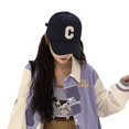 thumbnail image 2 of Gorra de béisbol con letras bordadas para hombres y mujeres jóvenes, gorra de moda para estudiantes, sombrero parasol informal, 2 of 2