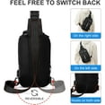 thumbnail image 3 of Mini Sling Bag for Men Women - Lightweight Crossbody Backpack, Multipurpose Shoulder Bag, Small Compact Chest Daypack for Travel Hiking Gym Sport Blue, 3 of 6