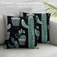 thumbnail image 3 of PRATYUS Cute Potted Cactus in The Rain Pillow Cases Tropical Succulent Plants for Home Decorations Throw Pillow Cover Cushion Cover 18x18in, 3 of 5