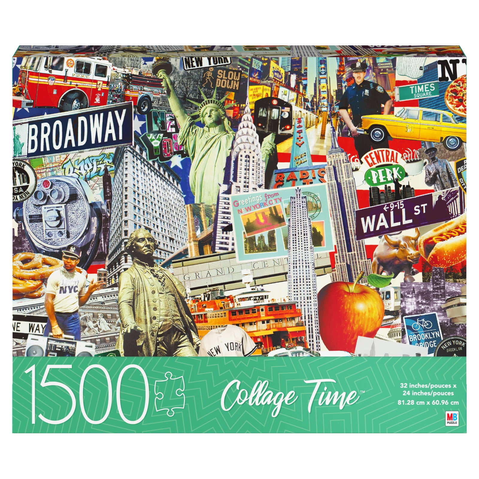 1500 pc Vintage Sports Lover Puzzle Collage Time 32x24 NIB Sealed Free Shipping 