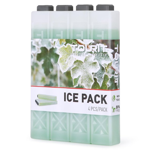 Set de 4 enfriadores de gel reutilizables de larga duración Ice Packs TOURIT