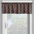 thumbnail image 2 of Ambesonne Mandala Valance Pack of 2, Geometric Floral Forms, 42"X18", Scarlet Orange Blue, 2 of 5