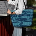 thumbnail image 4 of Wukai Turtles and Waves Print Zipper Bag,large Beach Tote Bag,Waterproof Sandproof Bag,Grocery and Picnic Tote Travel Bag, 4 of 5