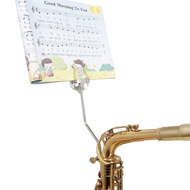 stanreset Support de Musique Clip de Saxophone Support de Feuilles Accessoires de Marche Instrument Durable Spectres en Acier Portable