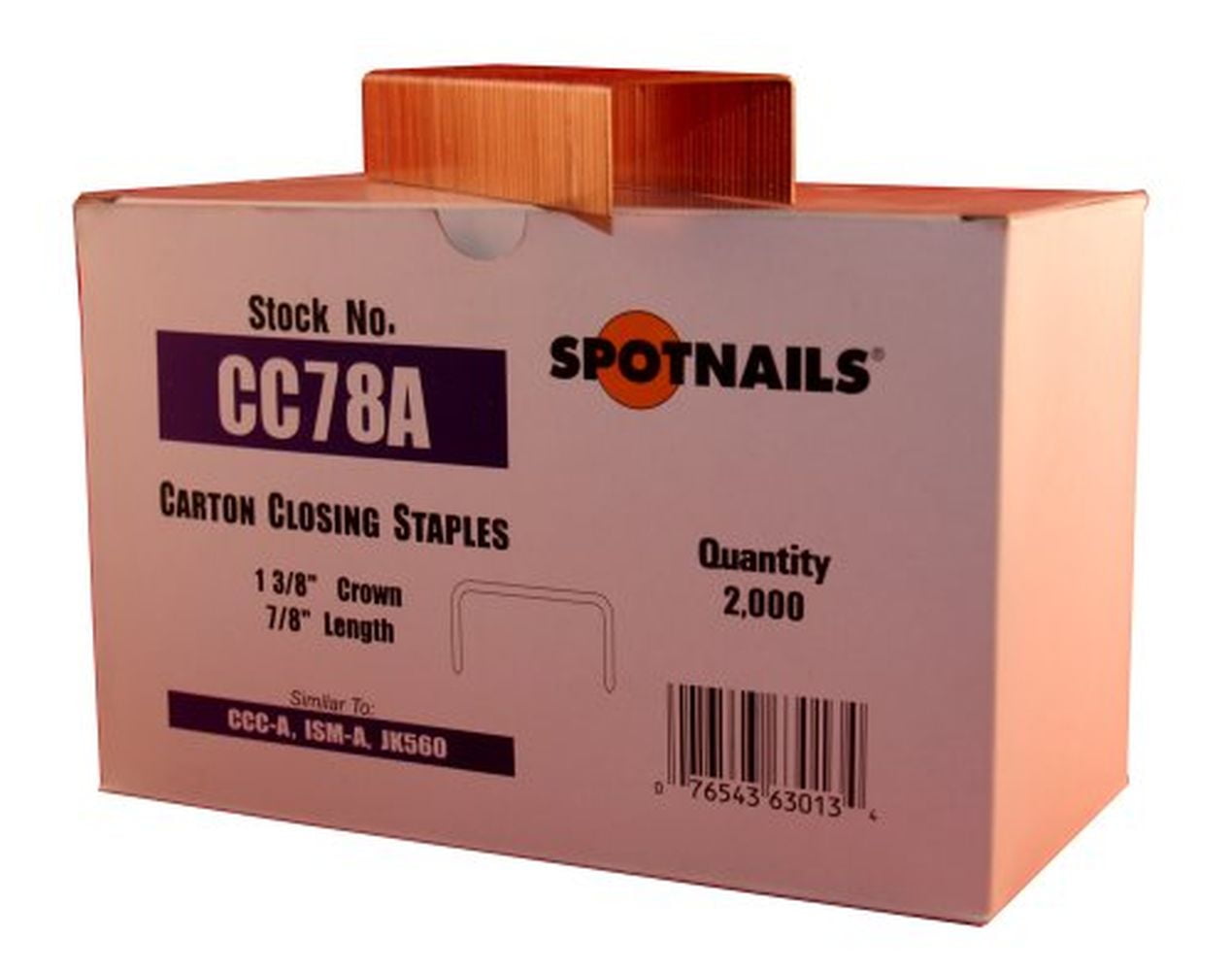 Spotnails 81506 3/8" Crown Galvanized Staples 22 gauge 5000 staples per box