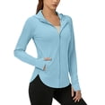 thumbnail image 4 of Neewe Veste Athlétique Légère pour Femmes Protection Solaire Fermeture Éclair Intégrale Chandails à Manches Longues Randonnée Plein Air Poches, 4 of 8