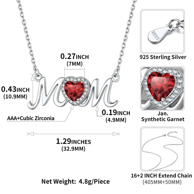 Mothers birthstone necklace best sale walmart