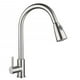 thumbnail image 3 of Grifo del fregadero de la cocina Caño giratorio de acero inoxidable Montaje en cubierta Grifo de agua mezclador extraíble de un solo orificio Yuarrent LF0184-00B, 3 of 6