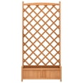 thumbnail image 2 of vidaXL Planter with Trellis Brown Solid Wood Fir, 2 of 5