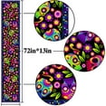 thumbnail image 5 of Day of The Dead Table Runner Sugar Skull Dia De Los Muertos Decoration Mexican Fiesta Halloween Theme Party Supply Linen Kitchen Dining Room Home Decor (13.8" x 71"), 5 of 5