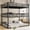 Black, variant on HICOMILA Twin Over Twin Over Twin Bunk Bed, Metal Triple Bunk Bed with Safety Guardrails, Heavy Duty Noise-Reduced Bunk Bed, White