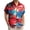 Red, variant on Mens Palm Tree Hawaiian Tropical Shirts Casual Summer Short Sleeve Button Down Beach Shirt Holiday Vacation Tops Hawaii Party Clothes Blue XL