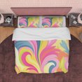 thumbnail image 1 of Ropa de Cama Boho de Colores Brillantes Funda Nórdica Juego de Dormitorio Bohemio, Rosa, 1 of 6