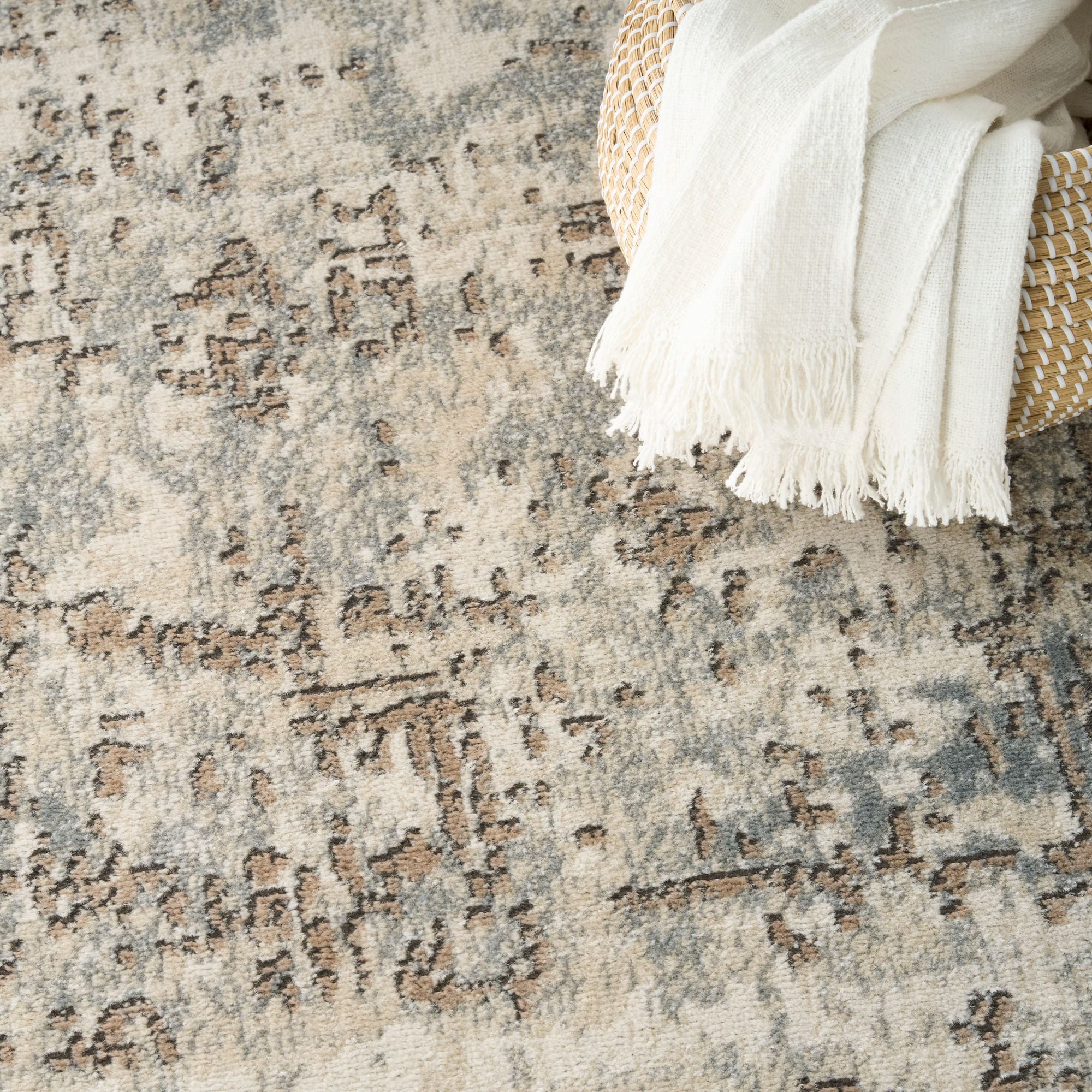 Nourison Concerto 3'9" x 5'9" Ivory Beige Modern Indoor Rug