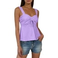 thumbnail image 6 of gbyLJF Women's Eyelet Tank Tops Bowknot Peplum Ruched Cami Shirts Dressy Casual Summer Going Out Top, 6 of 7