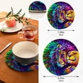 thumbnail image 2 of SKYSONIC Colorful Lion Couple Pot Holders Trivets, 2 Pcs Heat Resistant Trivets,Happy Valentine's Day Cotton Thread Weave Mats for Hot Pads Pans Pot Bowl Teapot for Kitchen Decor, 2 of 7