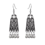 Oxidised Antique Silver Meena Work Handcrafted Jewellery Set