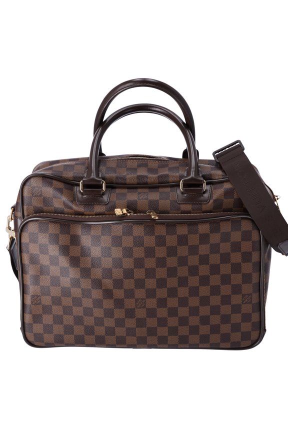 Pre-Owned Louis Vuitton Icare Briefcase Handbag N23252 Ebene Damier Canvas