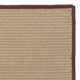 thumbnail image 2 of 11' x 11' Maroon and Tan All Purpose Handcrafted Reversible Square Outdoor Area Throw Rug, 2 of 2