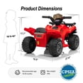 thumbnail image 4 of Hikiddo 6V Ride-on Toy for Toddlers, Kids ATV 4 Wheeler for 1-3 Boys & Girls with Music - Red, 4 of 4