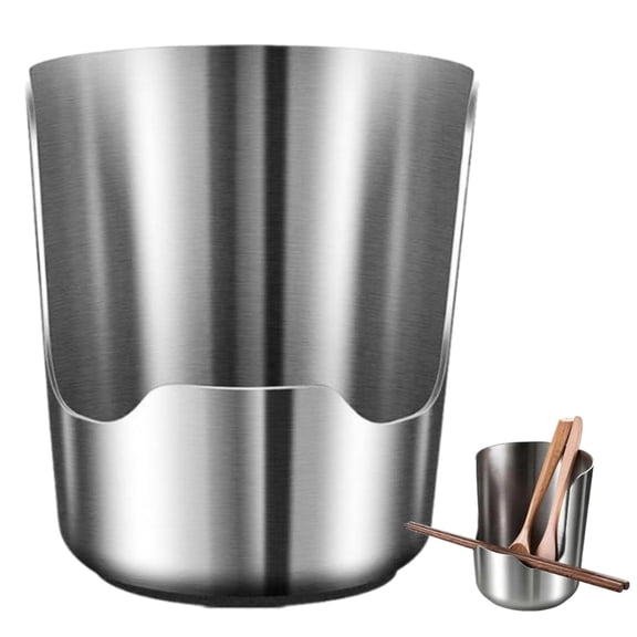 IFRINID 2-in-1 Kitchen Utensil Holder, Stainless Steel Pot Lid and Spoon Rack, Vertical Countertop Organizer for Spatulas, Tongs and Ladles, 1pc