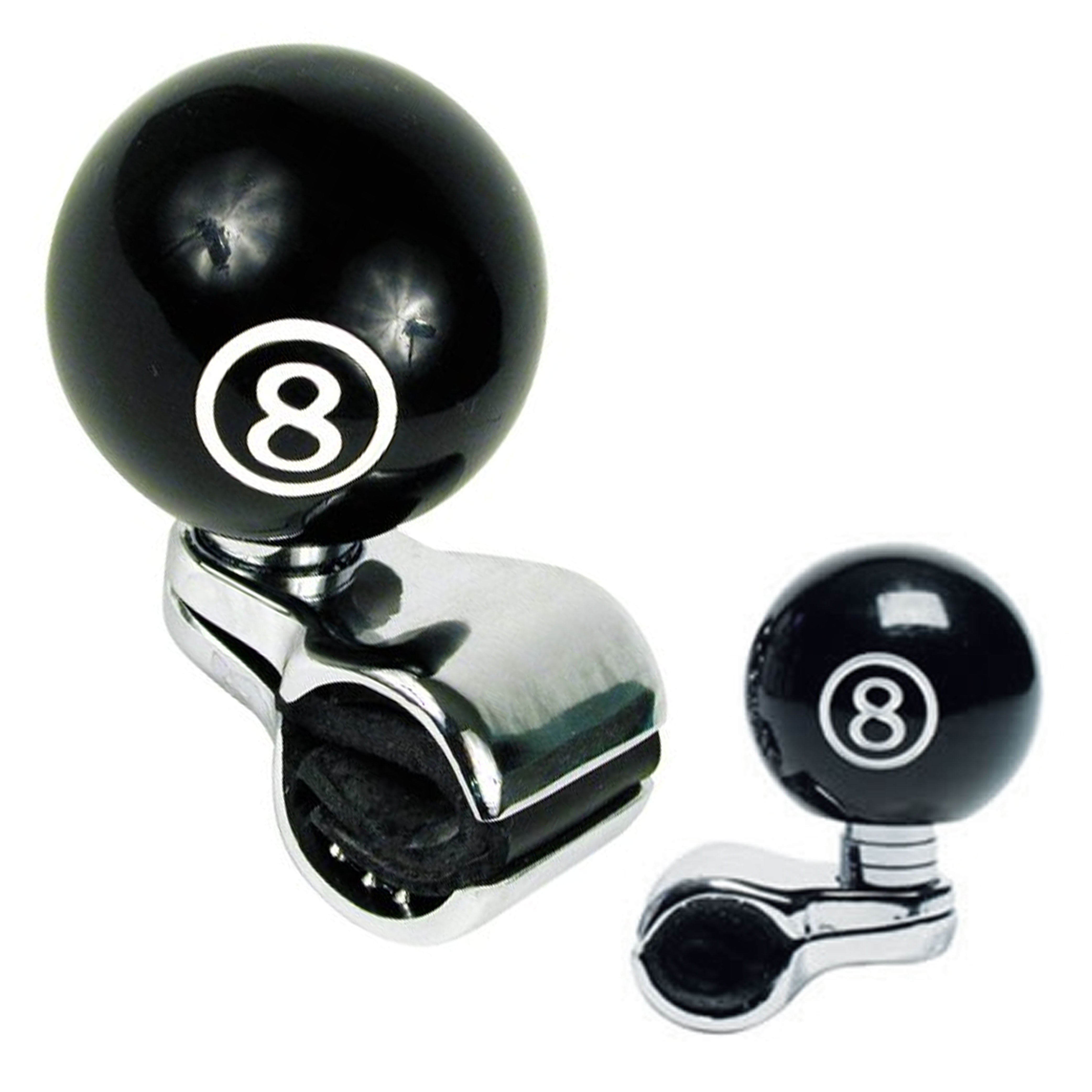 steering wheel aid power knob 8 pool ball assister hot rod retro lucky eight 