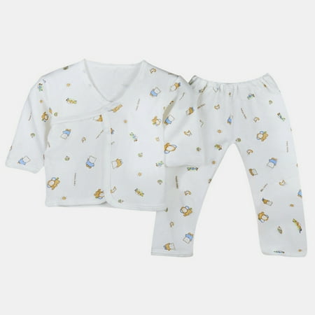 

0-3M Autumn Infant Girl Boy Cartoon Cotton Tops+Pants 2Pcs Baby Pajamas Suits