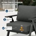 thumbnail image 6 of INTER HUT Urban Anvil 4 Pieces Patio Furniture Outdoor Metal Armchairs, All-Weather Patio Accent Chairs with Cushions，Black/Gray, 6 of 9