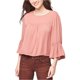 thumbnail image 1 of Blusa campesina arrugada Aeropostale Rosa Extragrande Campesino, 1 of 2