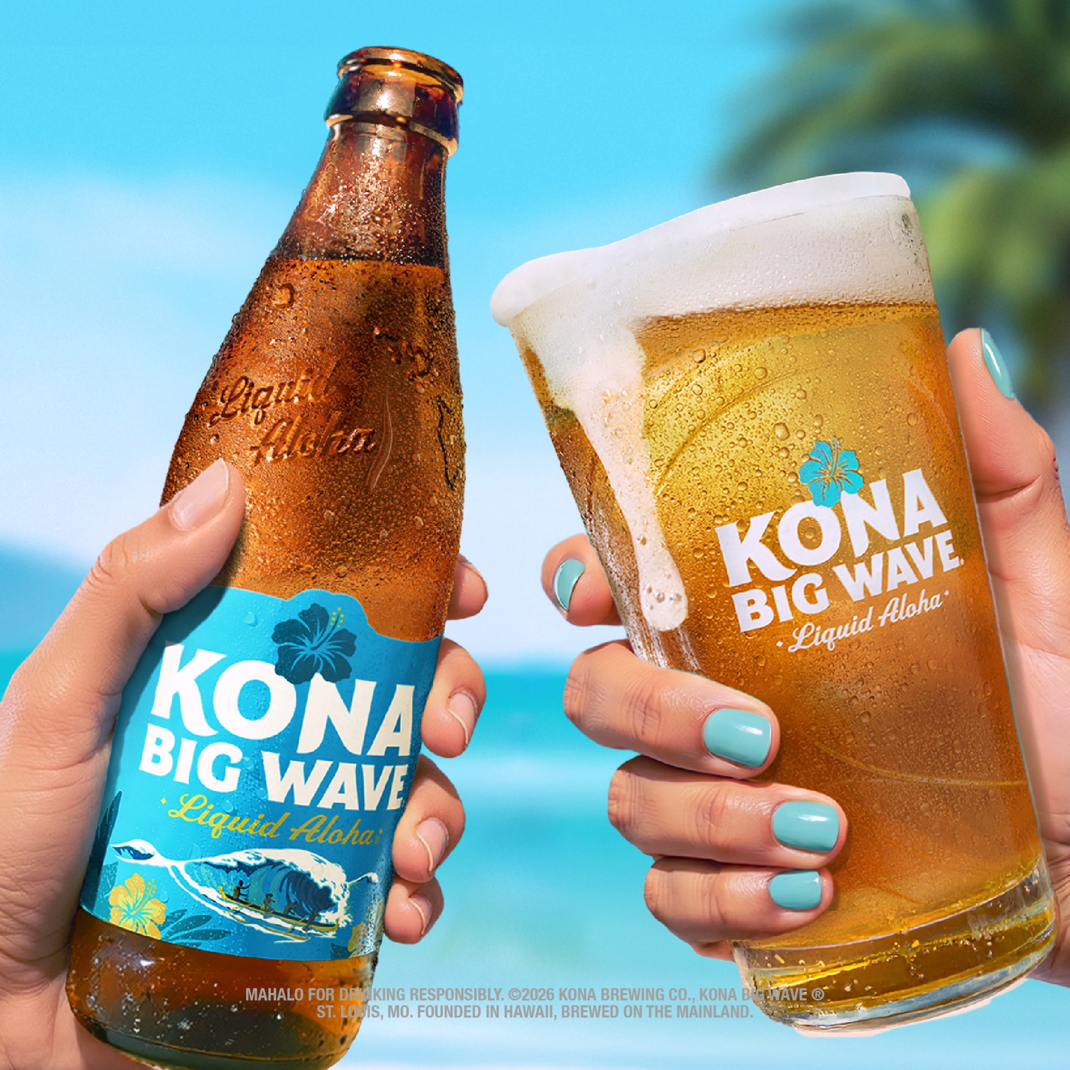 Kona Brewing Co., Liquid Aloha Beer, Refreshing Tropical Golden