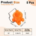 thumbnail image 2 of Uxcell 5 Pack Flat Fan Spray Tip, 65 Degree Spray Nozzle with Clip Adjustable Plastic Yellow Nozzles Fit 3/4" Hose, 0.36 Cubic Meters Per Hour, 2 of 6
