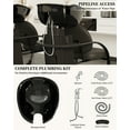 thumbnail image 5 of Baasha Professional Shampoo Chair, Shampoo Bowl and Chair Set for Salon, Comfortable Memory Sponges Seat Cushion, Adjustable Bowl, Stainless Steel Construction for More Durable, Black, 5 of 11