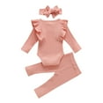 thumbnail image 5 of Maxcozy Baby Girl Infant Long Sleeve Romper Jumpsuit Pants Leggings Outfit Set Clothes 0-18M, 5 of 11