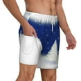 thumbnail image 2 of Kdxio Christmas Fir Tree Print Men'S Swim Trunks With Compression Liner 7 Inch Inseam Quick Dry Swim Shorts, 2 of 7