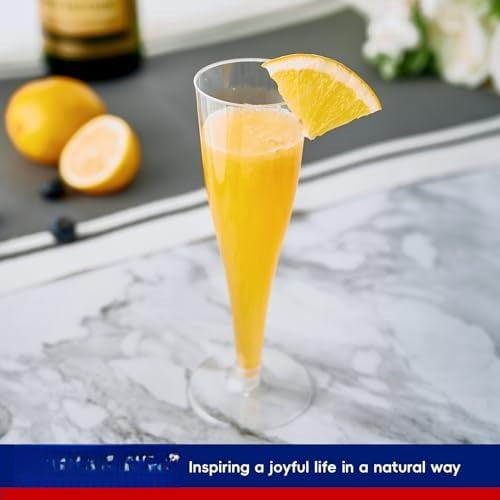 50 Pack Plastic Champagne Flutes Disposable 4.5 oz Clear Plastic Champagne Glasses Suitable for Wedding, Thanksgiving Day, Christmas