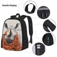 thumbnail image 3 of Easygdp Polka Dot Rhino Welcome Mochila para Niños y Niñas con Set de Caja de Almuerzo y Estuche para Lápices 3 en 1, Mochila Escolar Estampada para Adolescentes, 3 of 7