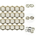 thumbnail image 3 of Miangastore Metal Adjustable Slide Buckle Alloy Rectangular 50Pcs 1.26X1.06X0.20in, 3 of 8
