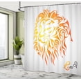 thumbnail image 4 of Ambesonne Astrology Shower Curtain, Leo Horoscope Sign, 69"Wx84"L, Orange, 4 of 4